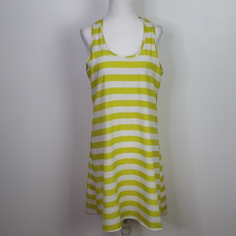 Newbury Kustom Yellow and White Womens Dress, Sz M